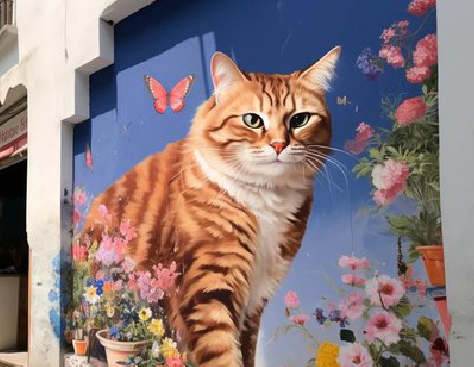 孟连自己绘制有个性的手绘墙