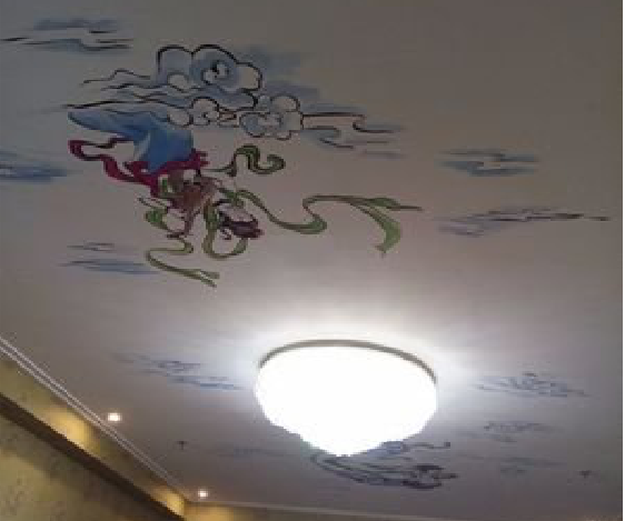 孟连如何快速绘制天花板上的手绘墙？