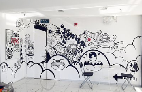 孟连手绘墙并非传统涂鸦。